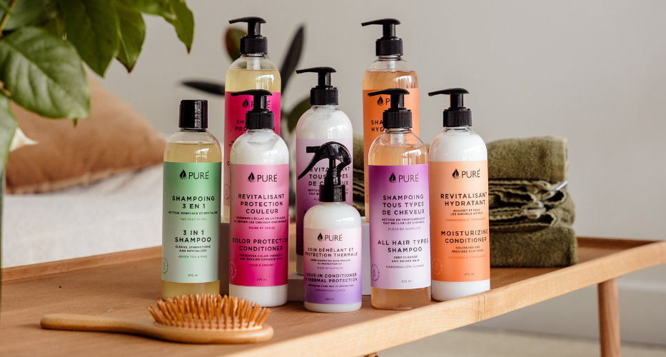 Nouvelle gamme de soins capillaires écoresponsable chez Pure