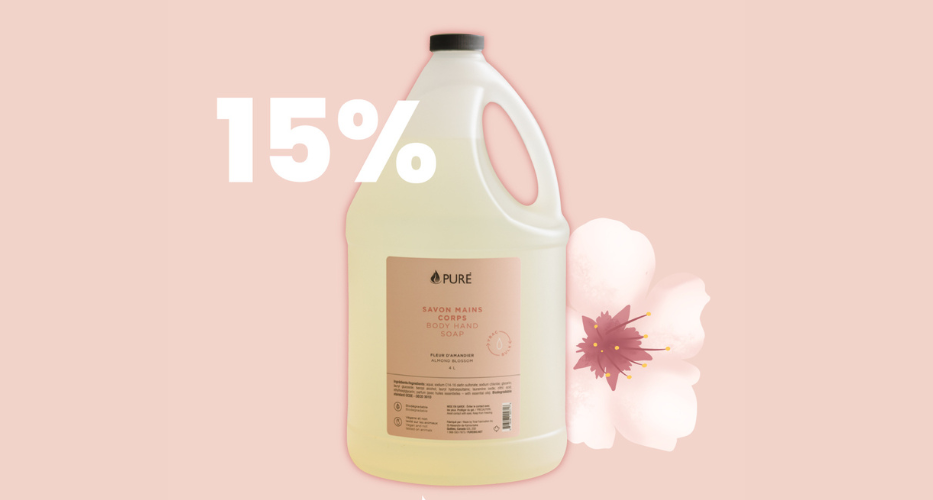 Promo sur tous les produits PURE fleur d'amandier! 🌺