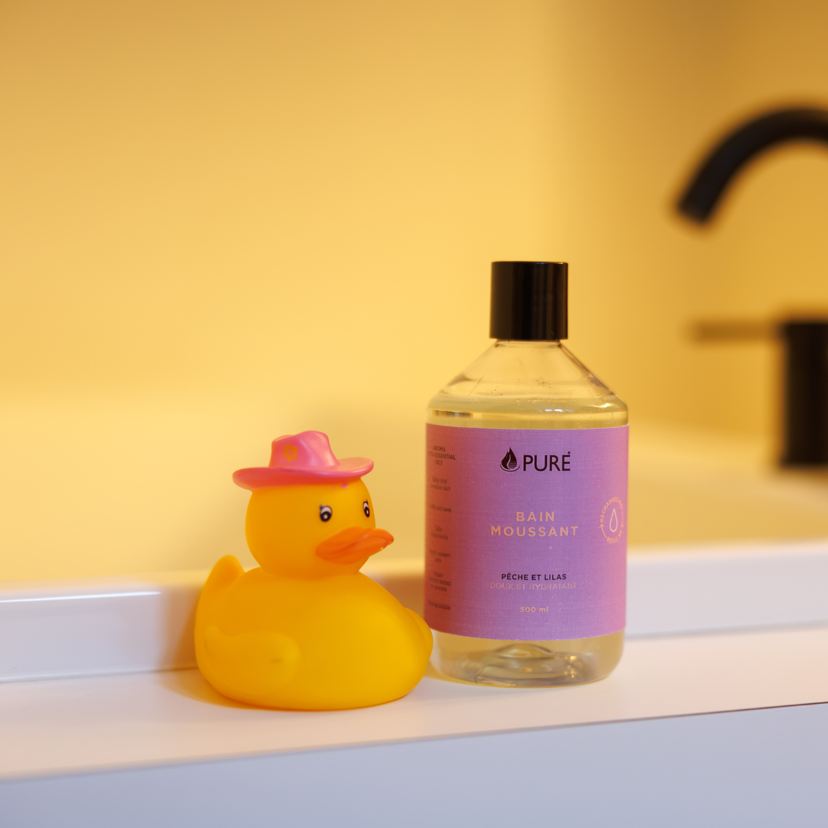 Bain moussant pêche-lilas