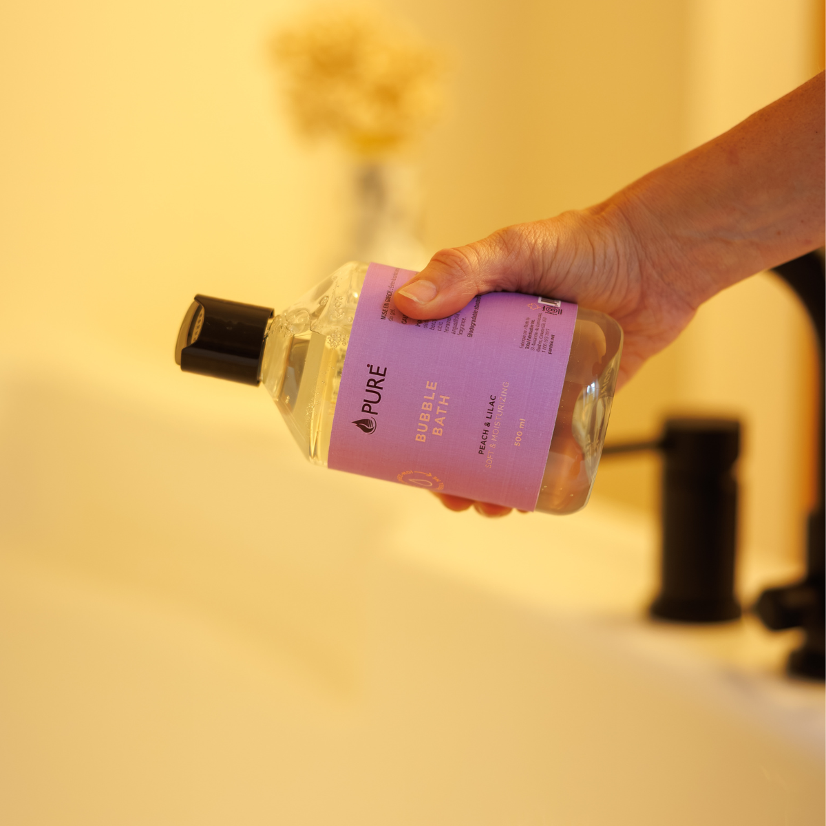 Bain moussant pêche-lilas