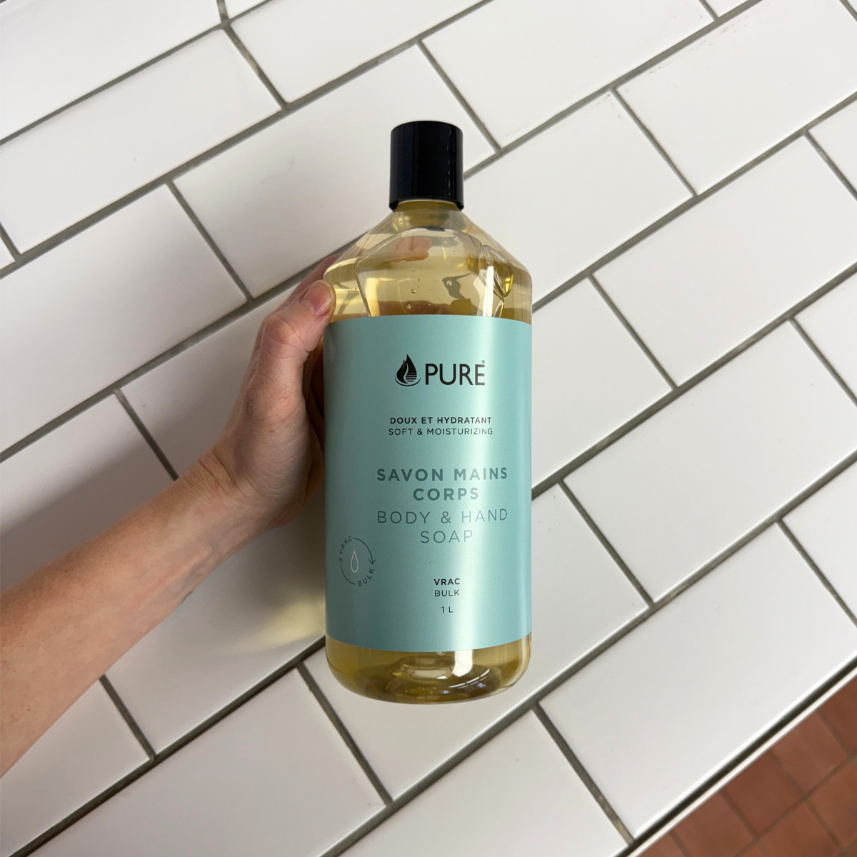 Gel douche poire et concombre frais liquidation 1L