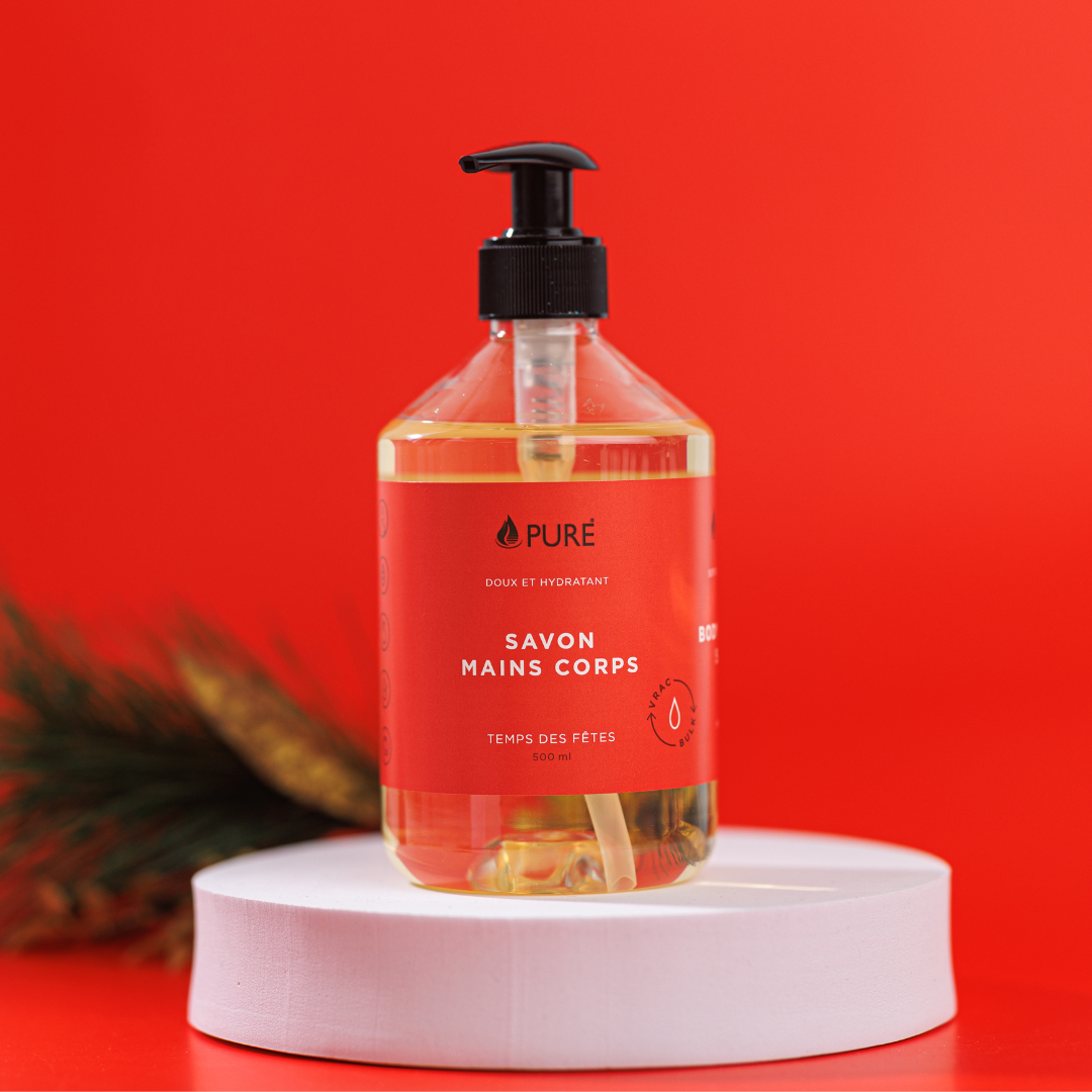Savon mains corps temps des Fêtes